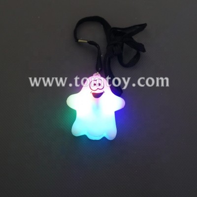 Halloween Party Favor Soft LED Light up Ghost Necklace