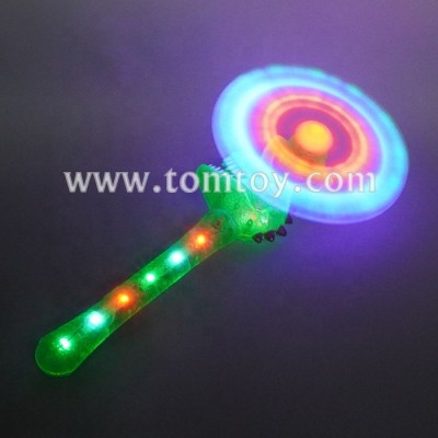 New Super Bright Dinosaur LED Flashing Light Up Spinning Windmill Wand with Sound