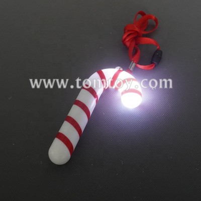 LED Flashing Light Up Candy Cane Necklace for Christmas Party Favor