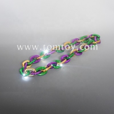 Purple Golden Green Jumbo LED Light Up Chain Necklace for Mardi Gras