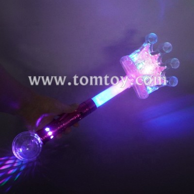 Super Bright Magic LED Light up Crown Wand with Prism Ball