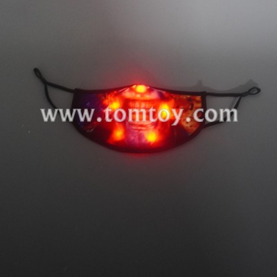 Wholesale Fashion LED Light Up Print Face Mask