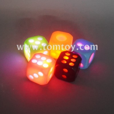 Wholesale Super bright Colorful Soft TPR Light Up LED Flashing Dice