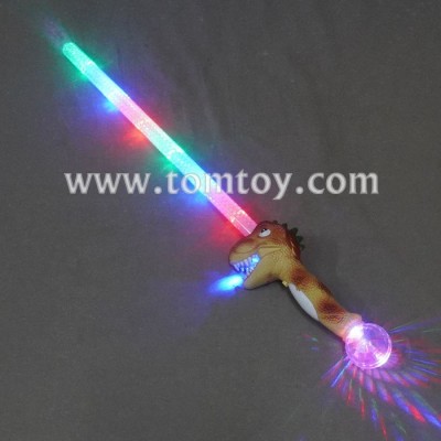 Novelty Flashing LED Light Dinosaur Sword With Sound and Prism Ball