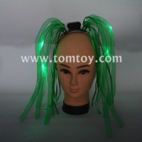 LED Light up Noodle Headband Green for Mardi Gras