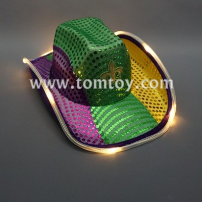 Wholesale LED Light Up Flash Party Cowboy Hat for Ireland St. Patrick's Day Festival