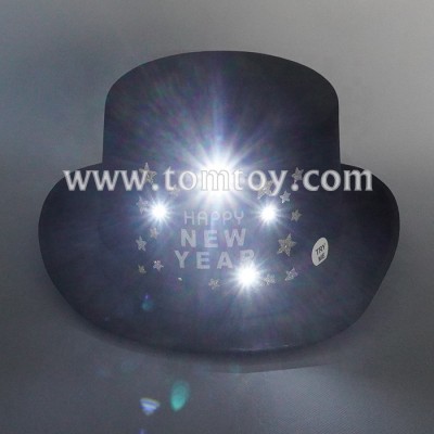 Super Bright LED Flashing Light Up Happy New Year Hat for New Year Festival