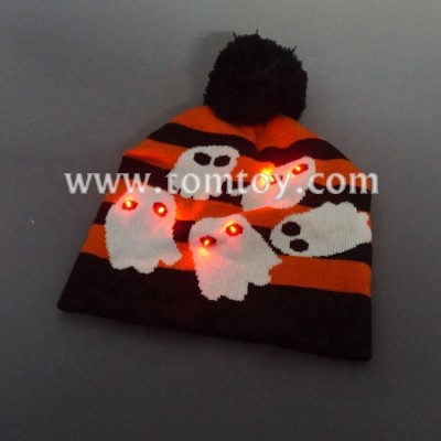 Halloween LED Light Up Knitted Hat with Ghost Pantern