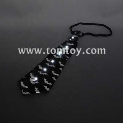 Party Favor LED Flashing Light Up Bat Neck Tie for Halloween